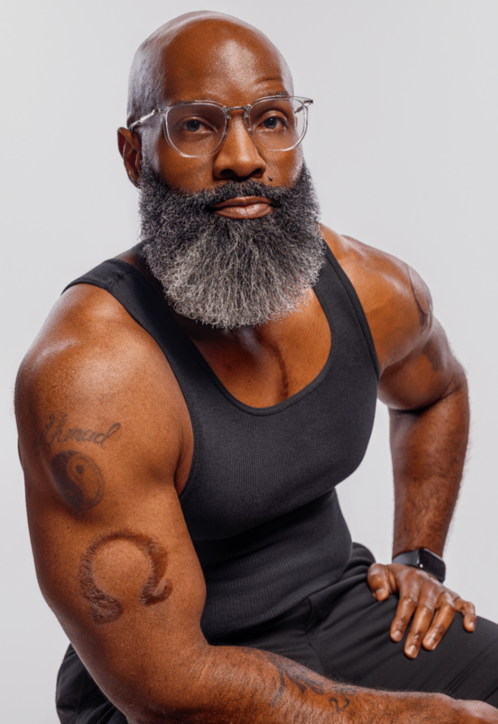 Fitness portrait, defined physique